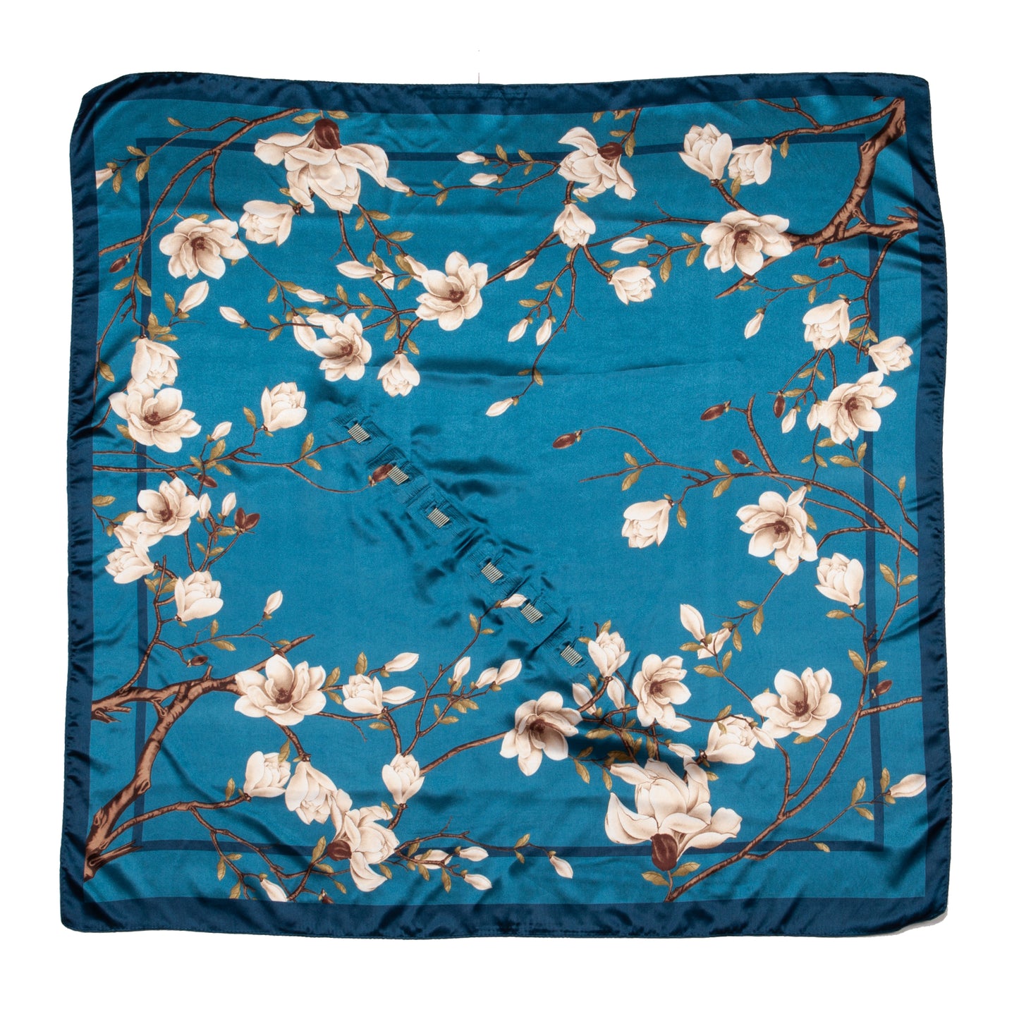 She Will Be The Magnolia Belonging To Spring - Turquoise and White
