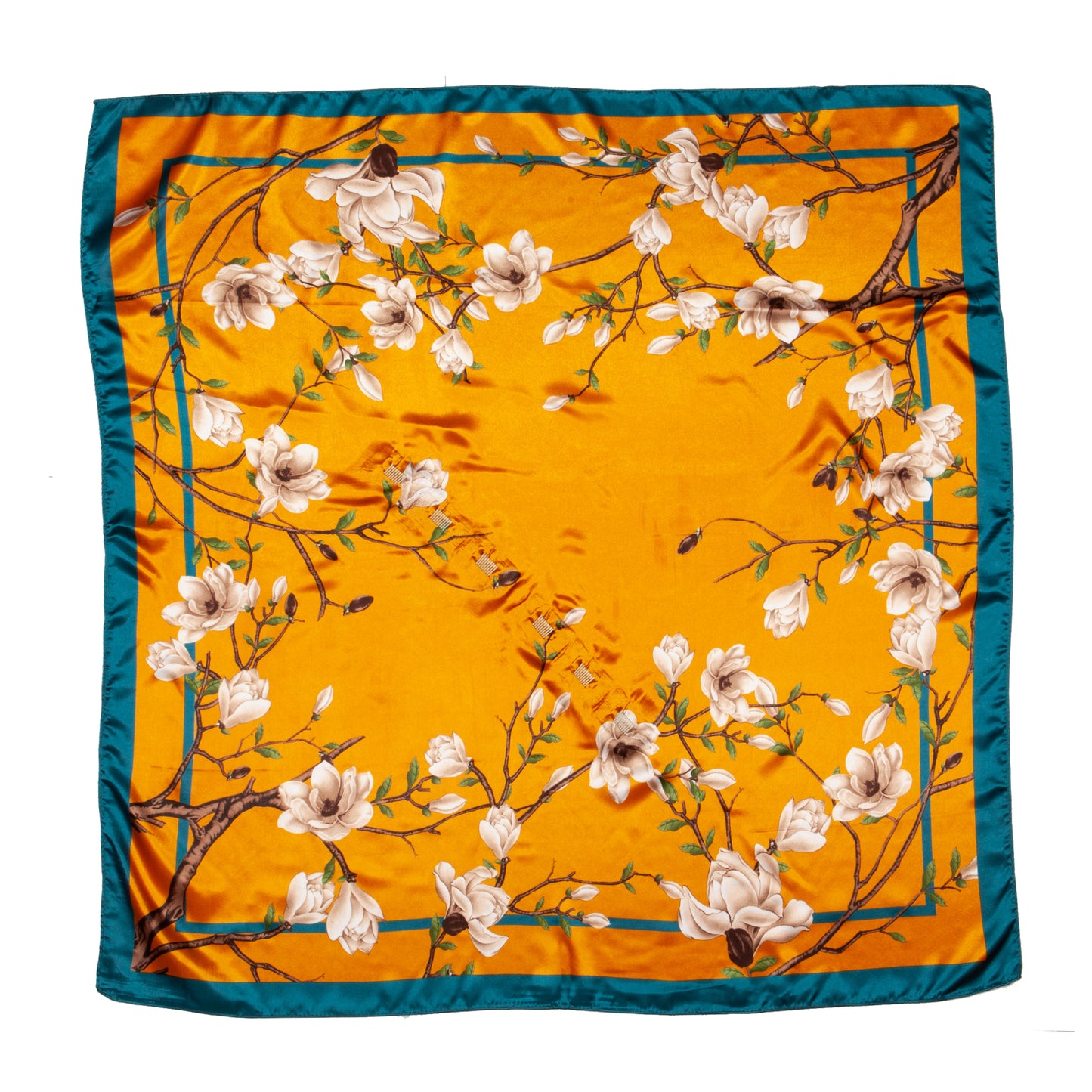 She Will Be The Magnolia Belonging To Spring - Orange and Turquoise