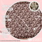 Brown paisley design scarf laid flat to show design