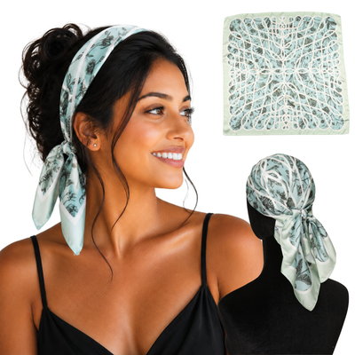 Small Satin Scarf Headband - Versailles Yellow Non-Slip