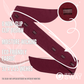Maroon Short Stretch Headband laid flat to show non-slip clips