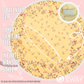 Small roses on yellow scarf laid flat showing non-slip clips 