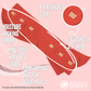 SWAY Long Stretch headband Coral flat lay shot showing non-slip clips