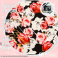 Small Satin Scarf Headband - Black Roses Non-Slip