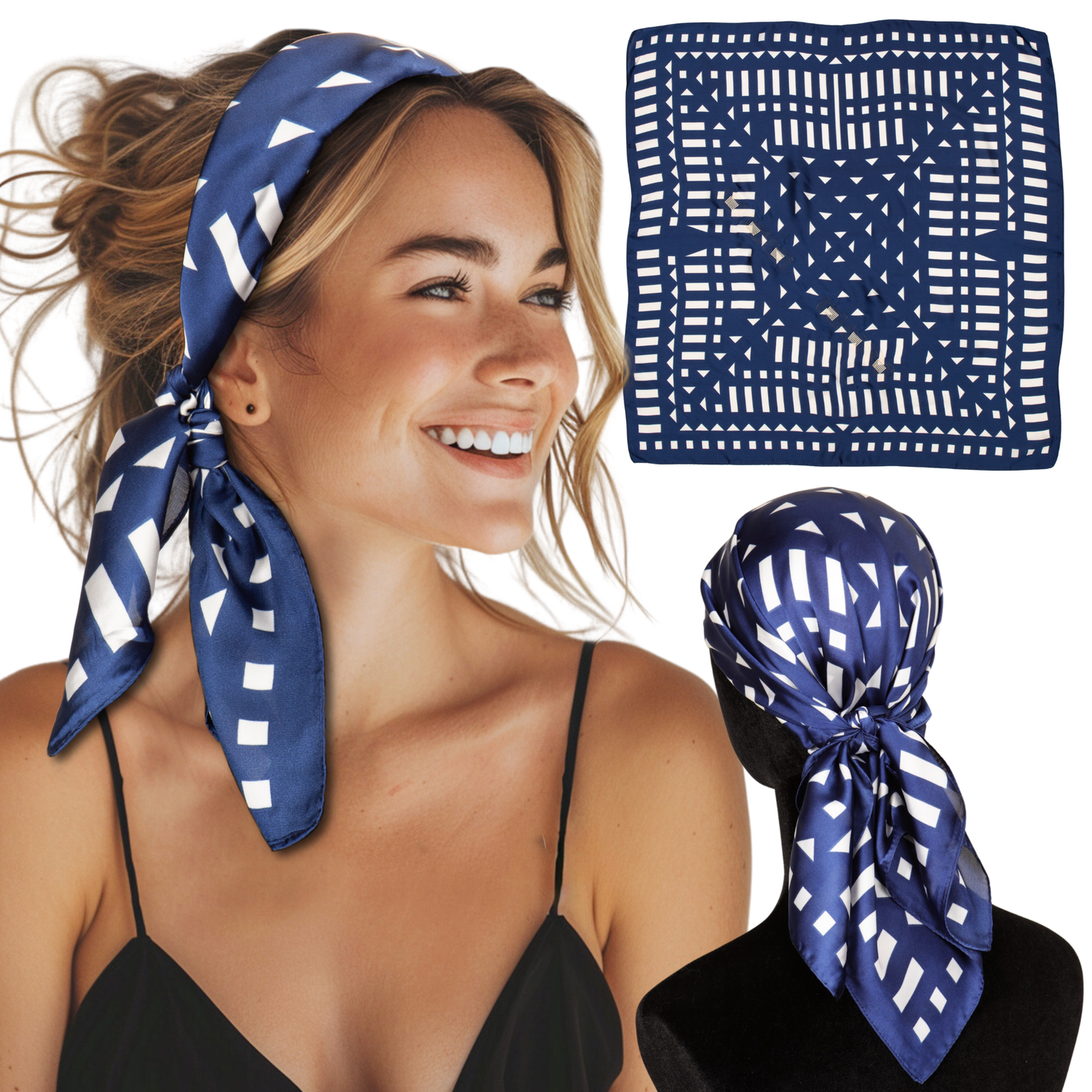 She Will Build Her Own Block - Blue and White