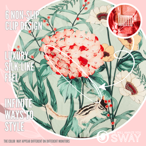 Green and Pink design laid flat scarf headband