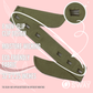 Army Green Wide Stretch Headband Laid Flat Non-slip clips showing