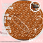 Rust colored paisley design laid flat to show non-slip clips