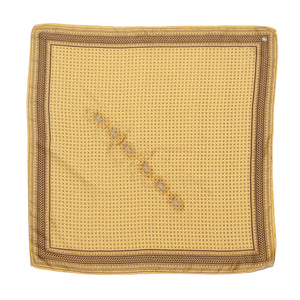 Small Satin Scarf Headband - Yellow Kisses Non-Slip