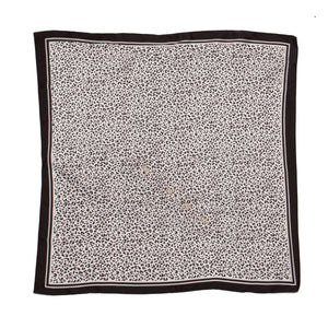 Small Satin Scarf Headband - Black Cheetah Non-Slip