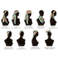 Large Satin Scarf Headband - Turquoise Magnolia Non-Slip