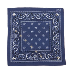 SWAY Vintage Cotton Bandana headband Blue Laid Flat