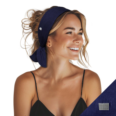 Short Stretch Non-Slip Headband - Navy