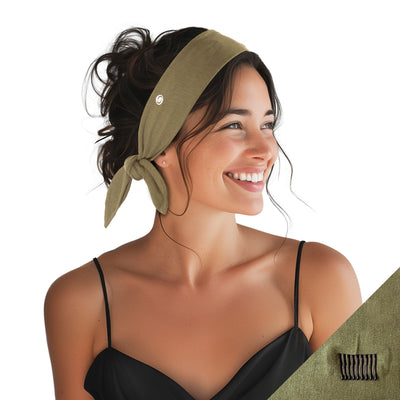 Short Stretch Non-Slip Headband - Moss