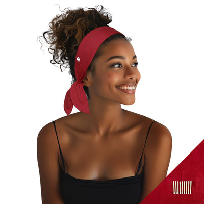 Short Stretch Non-Slip Headband - Red