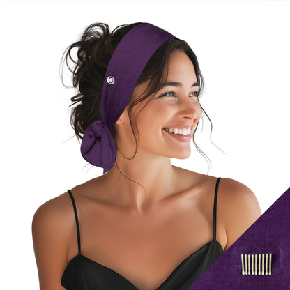 Short Stretch Non-Slip Headband - Purple