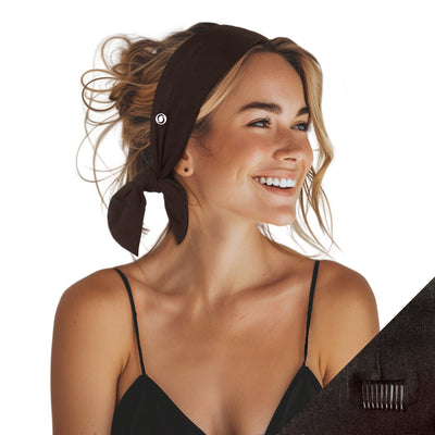 Short Stretch Non-Slip Headband - Black