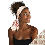 Small Satin Non-Slip Scarf Headband Brown Product shot