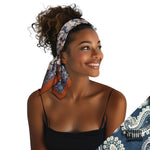 Navy Small Satin Non-Slip Scarf Headband product shot