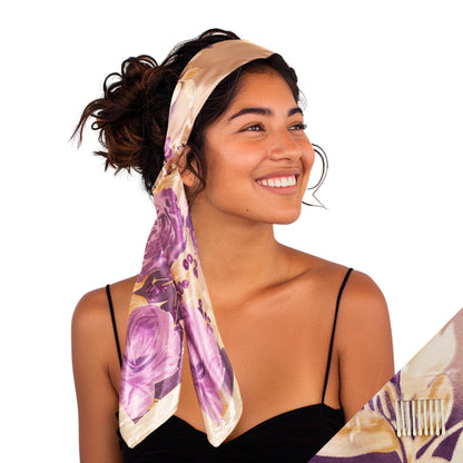 She Will Be A Peony From Heaven - Purple and Gold