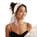 Peach Small Satin Non-Slip Scarf Headband main image